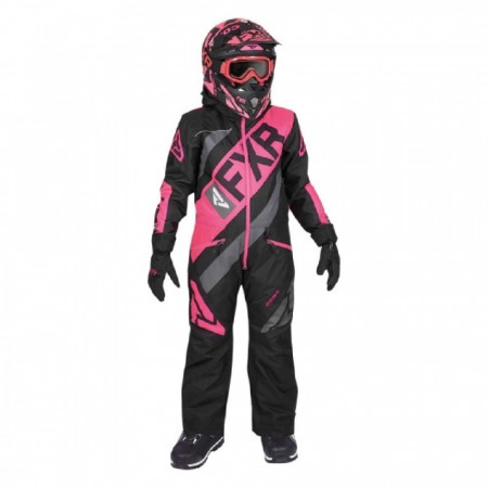 FXR CX Fôret Monosuit Youth Sort/Fuchsia