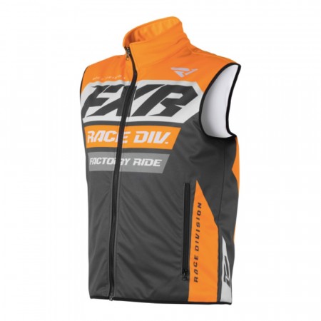 FXR RR Insulated Vest Charcoal/Orange/Grå