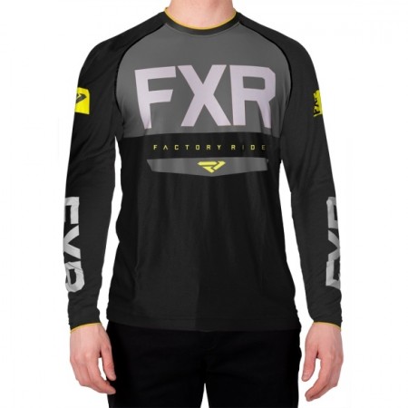 Fxr M Helium X Tech Longsleeve Black/hi-vis