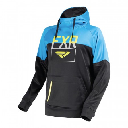 FXR Pursuit Tech Hoodie Sort/Blå/Hi-Vis