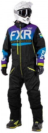 Fxr Helium Pro Trilaminate Monosuit Black/blue/fade/hi-vis