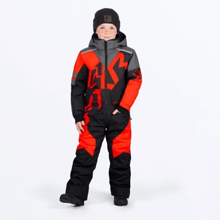 Varm scooterdress med snøstopper på bein og armer. Avtagbar hette.