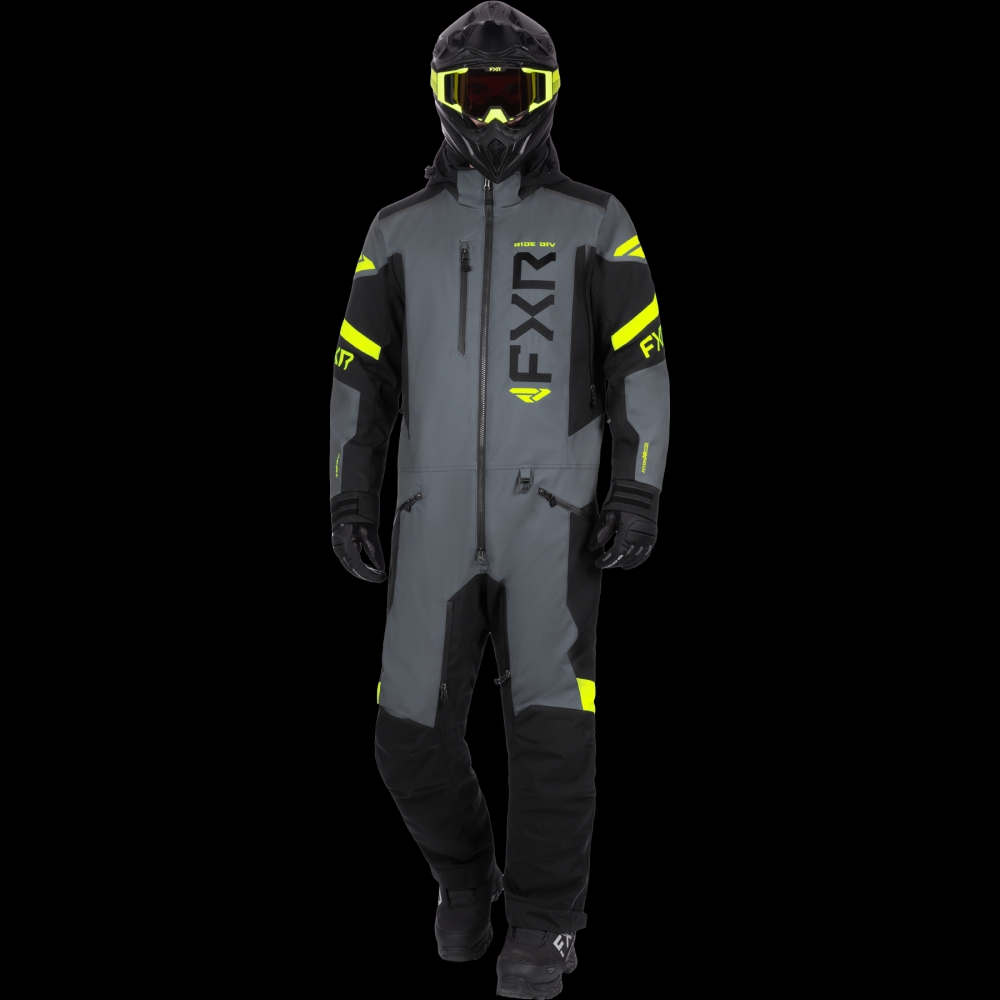Flott grå og neongul heldress for menn uten fôr.