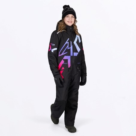 Varm scooterdress med avtagbar hette og snøstoppere.