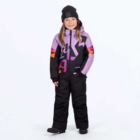 Varm scooterdress med snøstopper på bein og armer. Avtagbar hette.