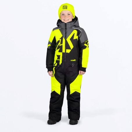 Varm scooterdress med snøstopper på bein og armer. Avtagbar hette.