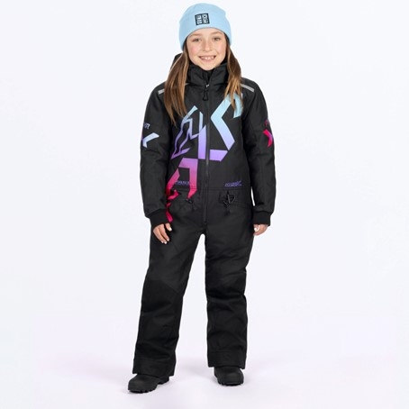 Varm scooterdress med snøstopper på bein og armer. Avtagbar hette.